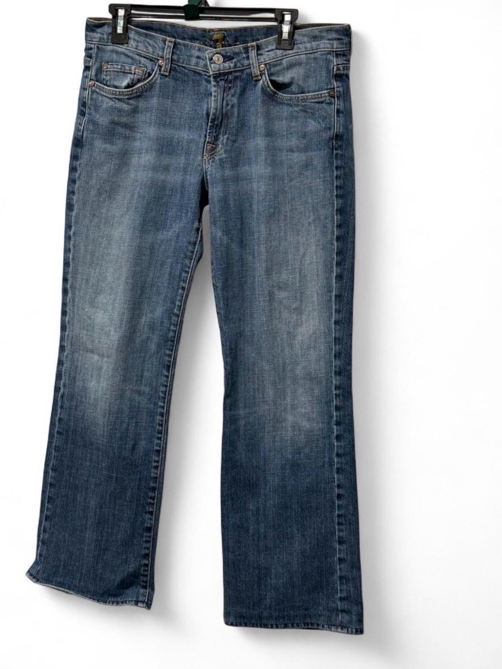 7 For All Mankind Women's Faded Blue Bootcut Jeans